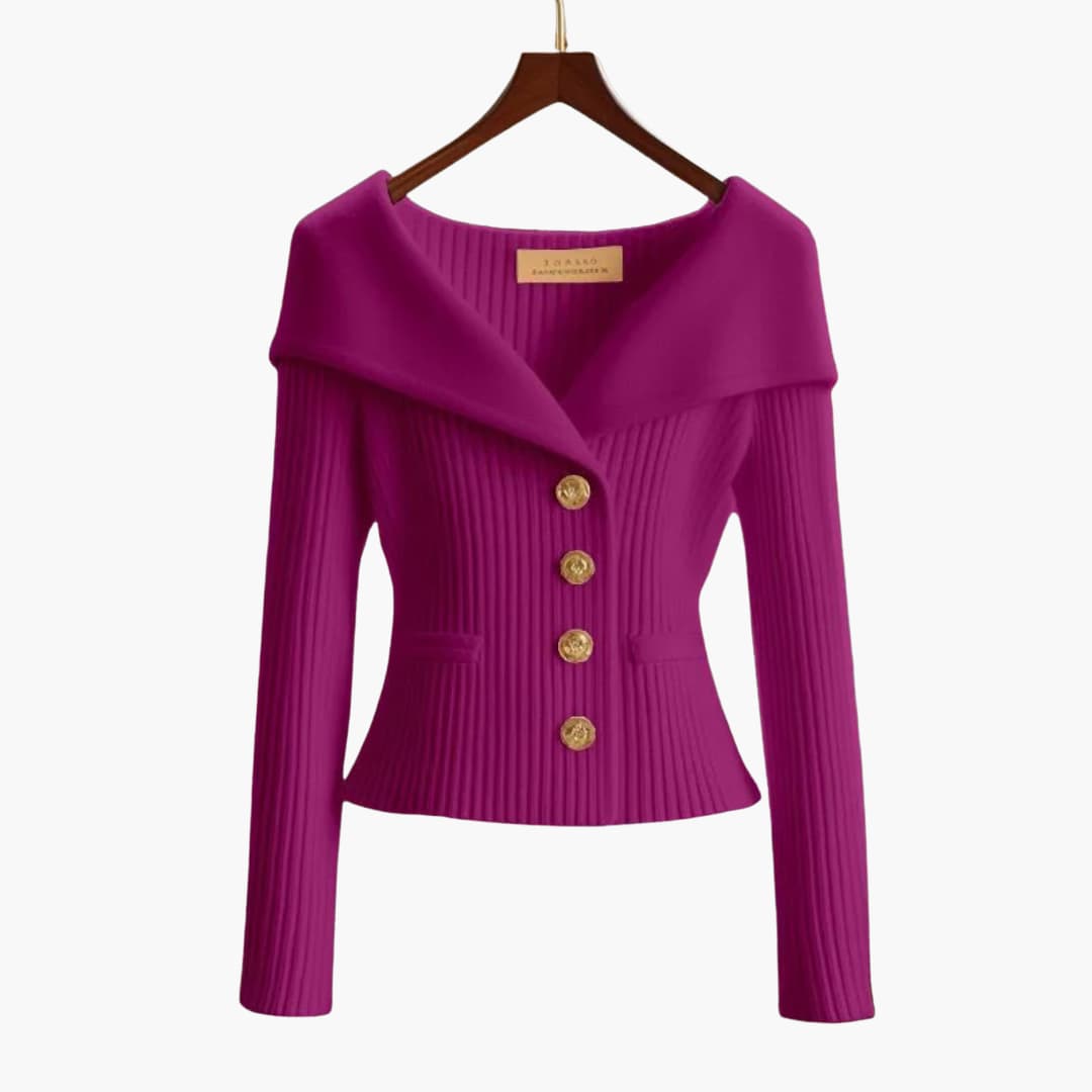 Cardigan Femme Boutonné Côtelé 9
