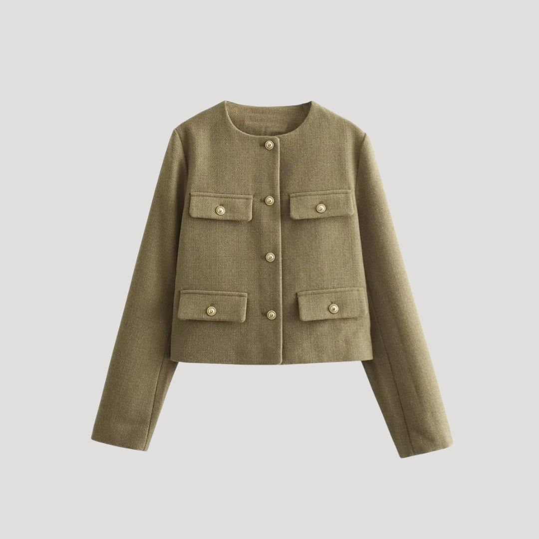 Cardigan Femme Boutonné avec Poches Modernes 5