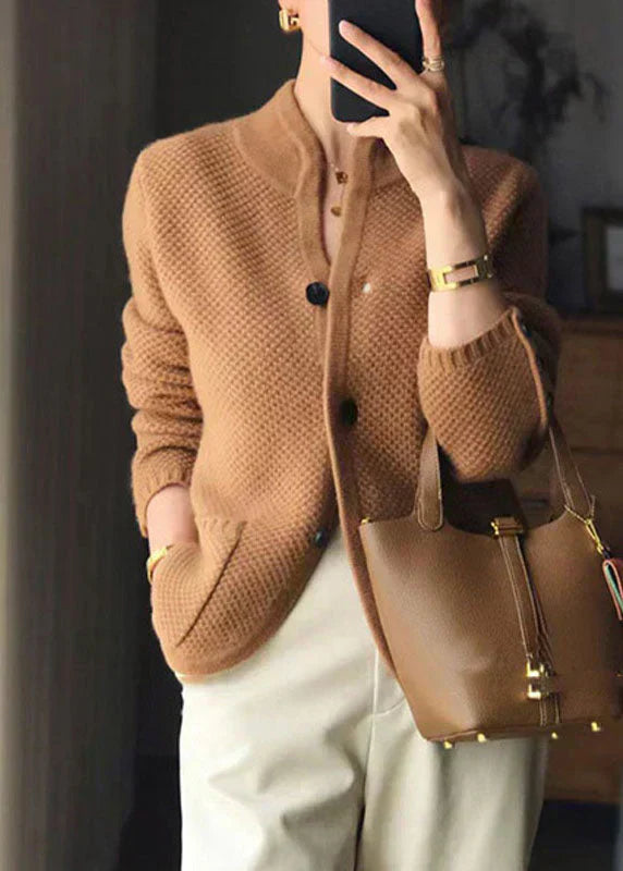 Cardigan Femme Chic à Col Montant 3
