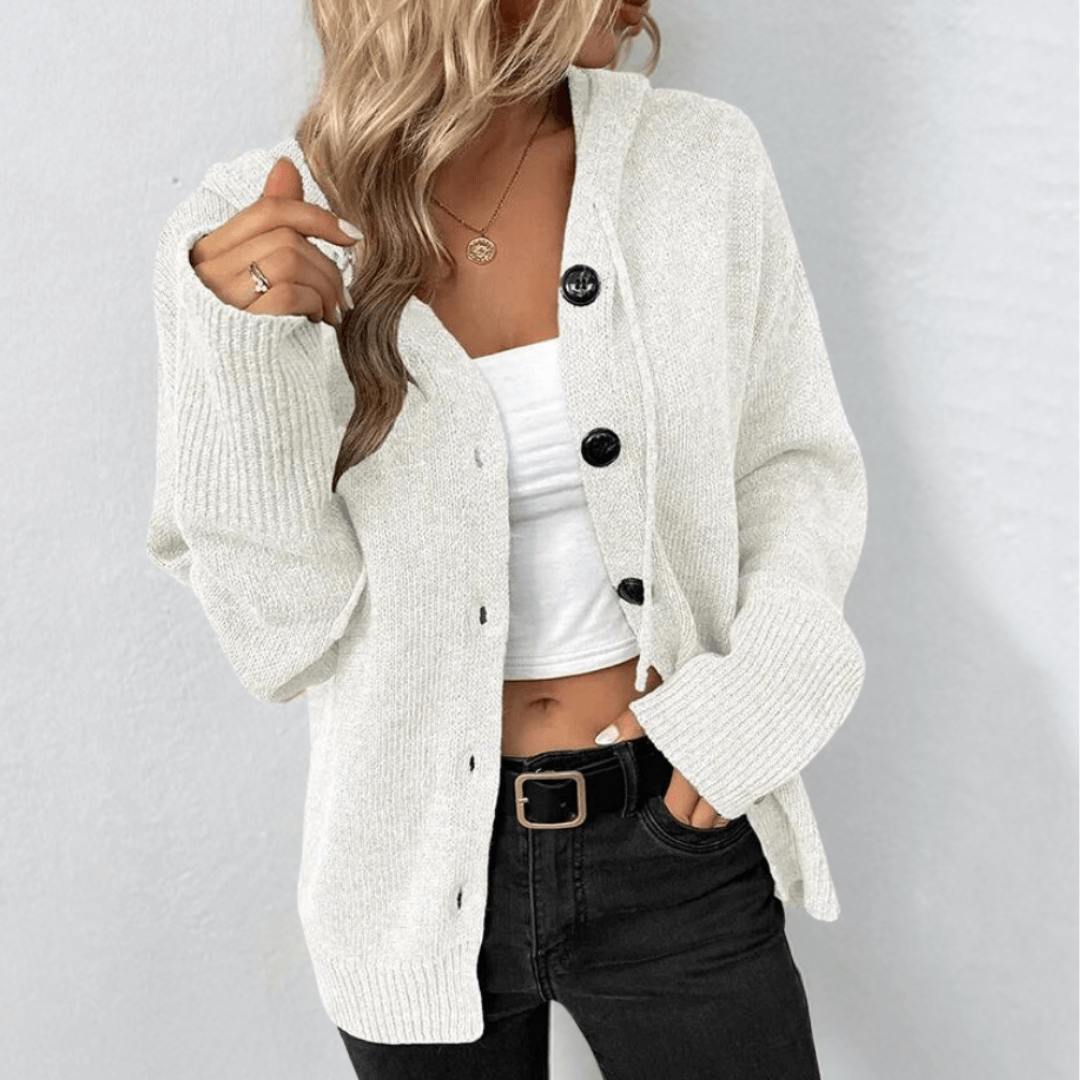 Cardigan Femme Classique en Tricot Chaud avec Boutons 2