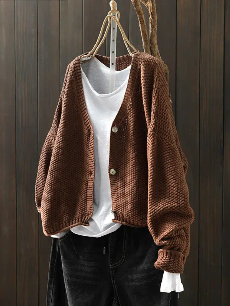 Cardigan Femme Décontracté Col en V 1