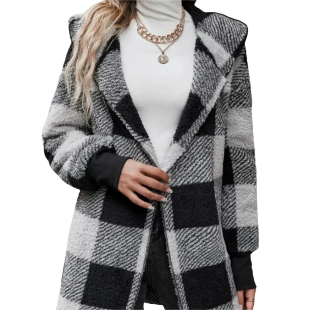 Cardigan Femme Imperméable à Motif Carreaux 0