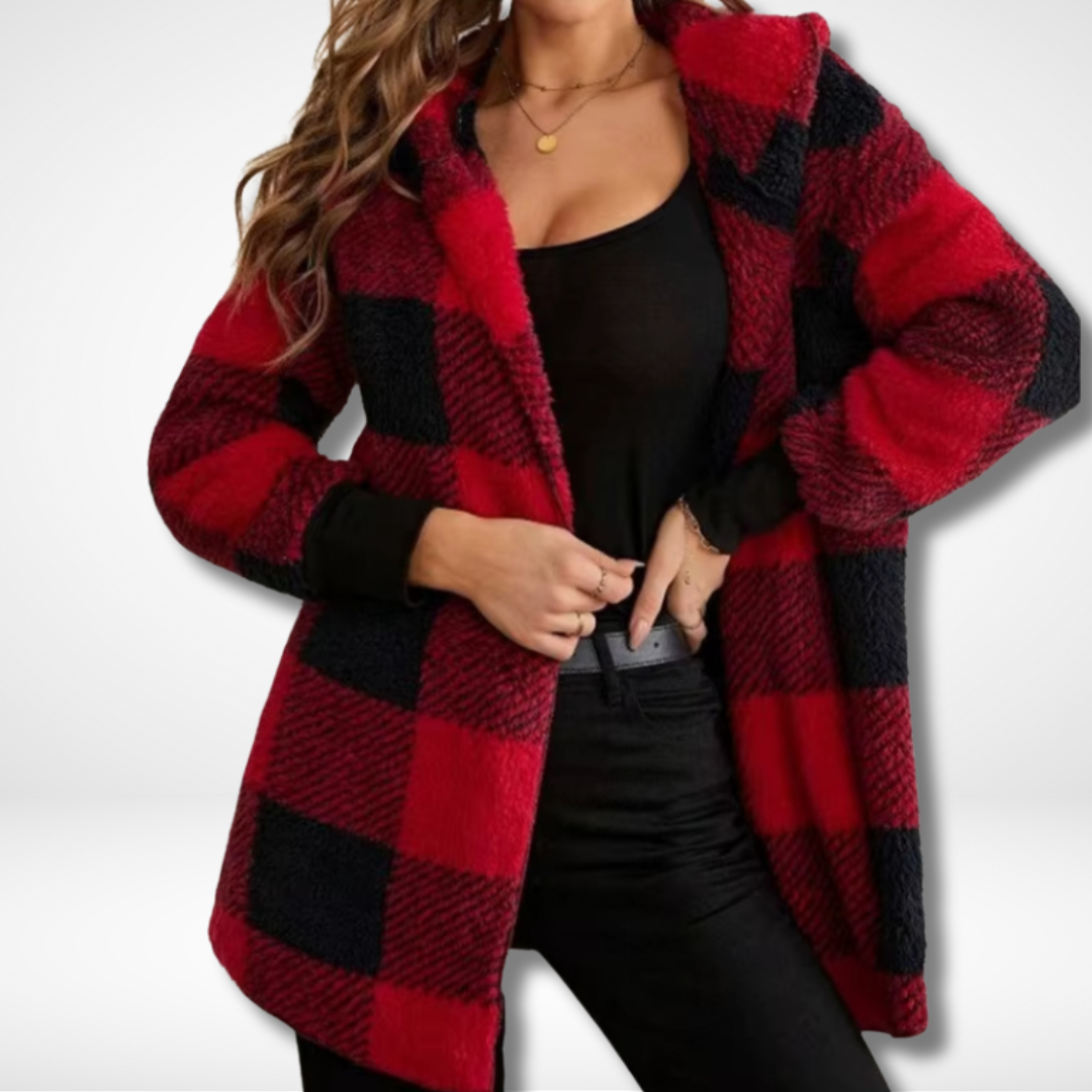Cardigan Femme Imperméable à Motif Carreaux 7