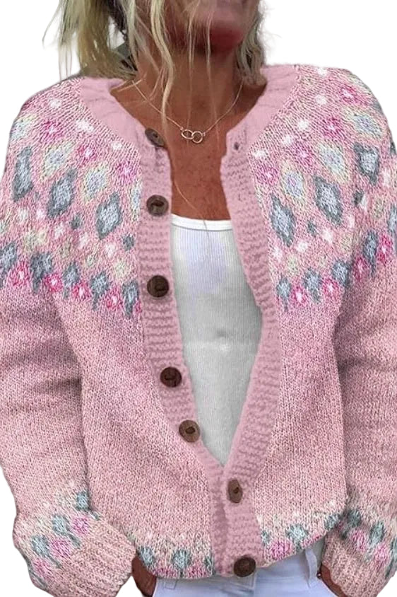 Cardigan Femme Imprimé Nordique 0