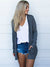 Cardigan Femme Long Sleeve Tricot Polyester Spandex 4