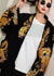 Cardigan Femme Oversized en Coton avec Motif Dragon 2