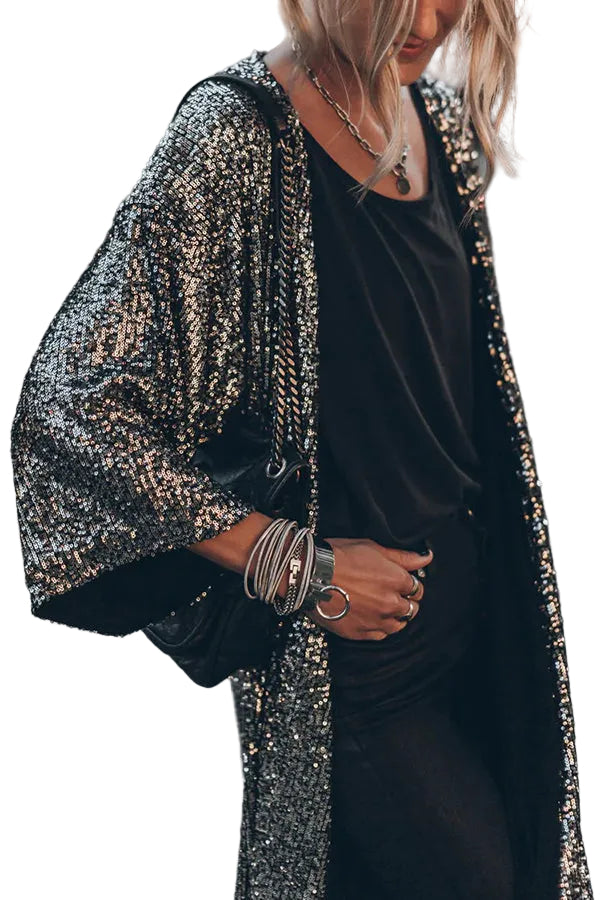 Cardigan Femme à Sequins Brillants 0