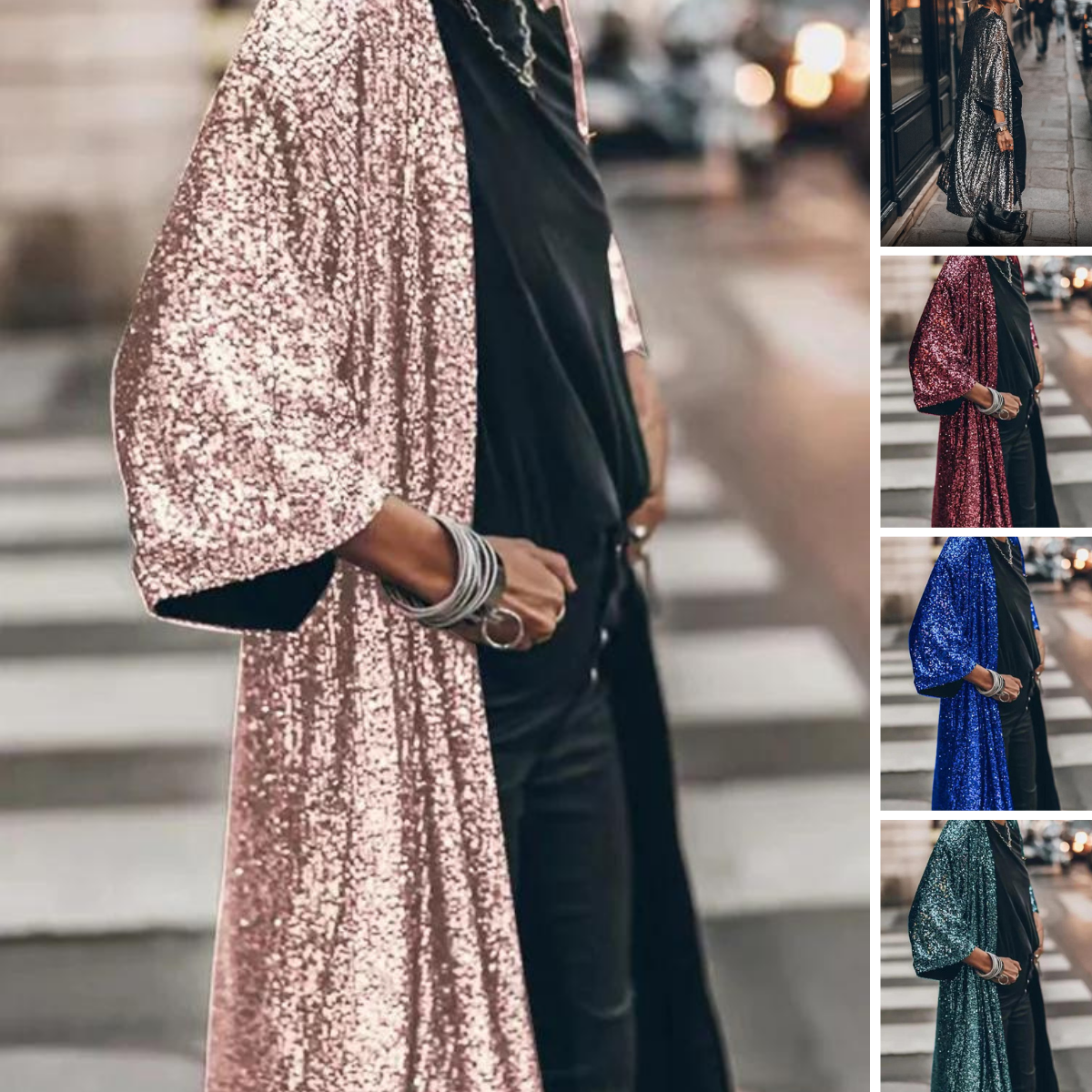 Cardigan Femme à Sequins Brillants 1