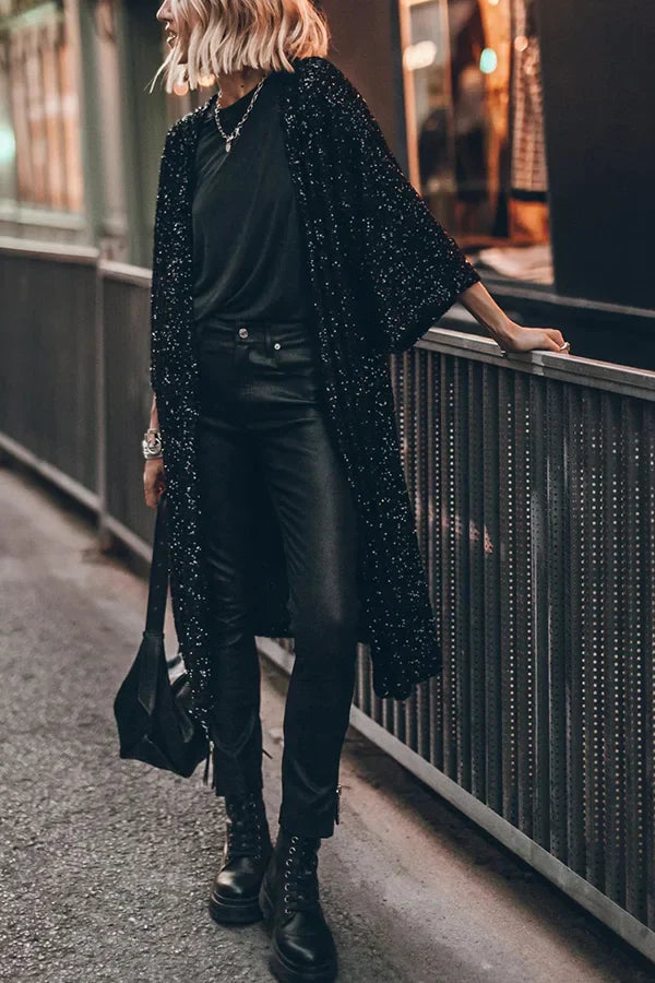 Cardigan Femme à Sequins Brillants 2