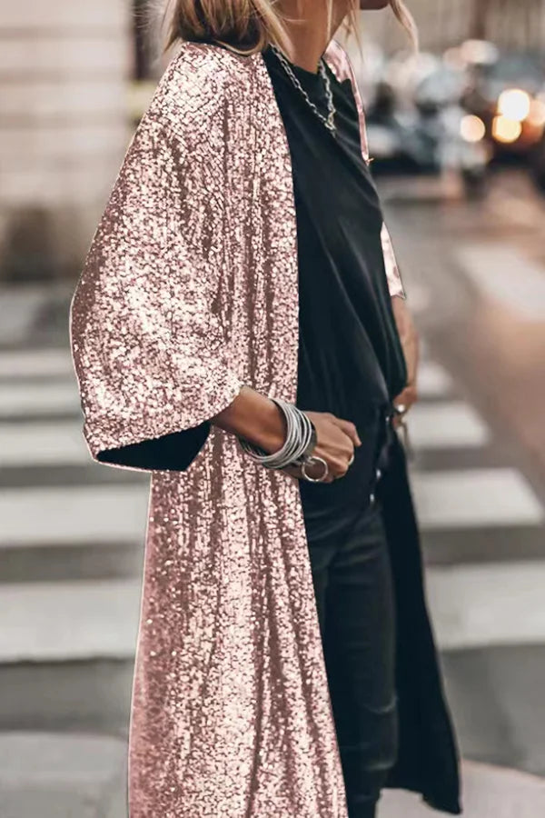 Cardigan Femme à Sequins Brillants 3