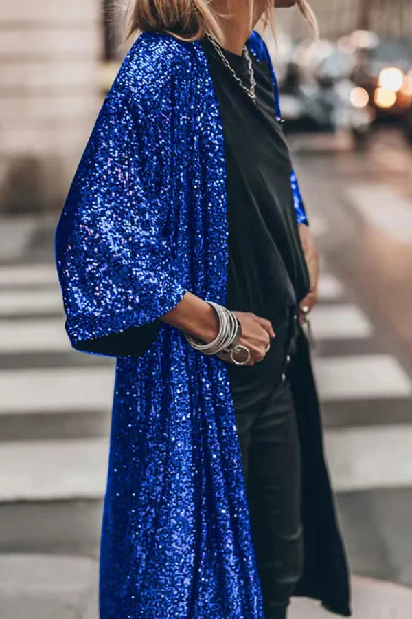 Cardigan Femme à Sequins Brillants 6