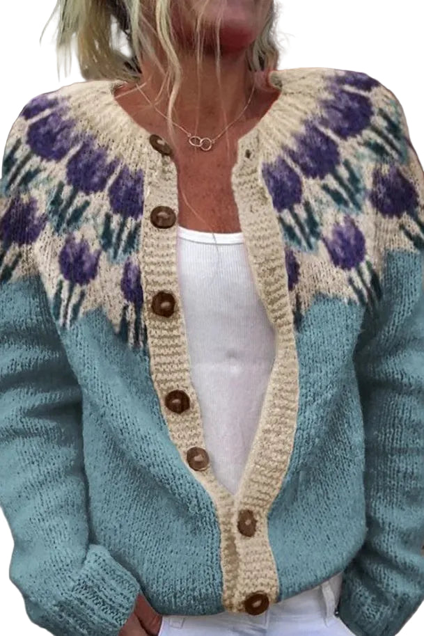 Cardigan Fleuri pour Femmes 0