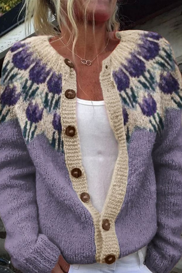 Cardigan Fleuri pour Femmes 1