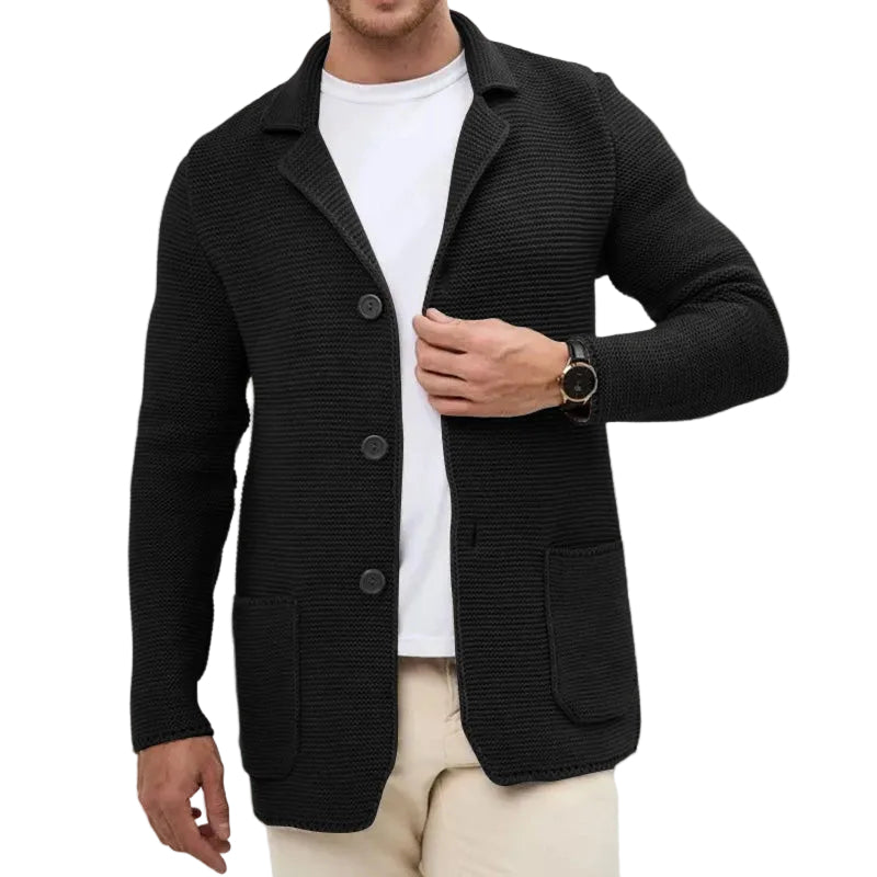 Cardigan Homme Boutonné Ajusté Casual 1
