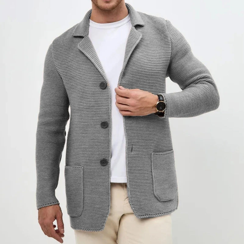 Cardigan Homme Boutonné Ajusté Casual 3