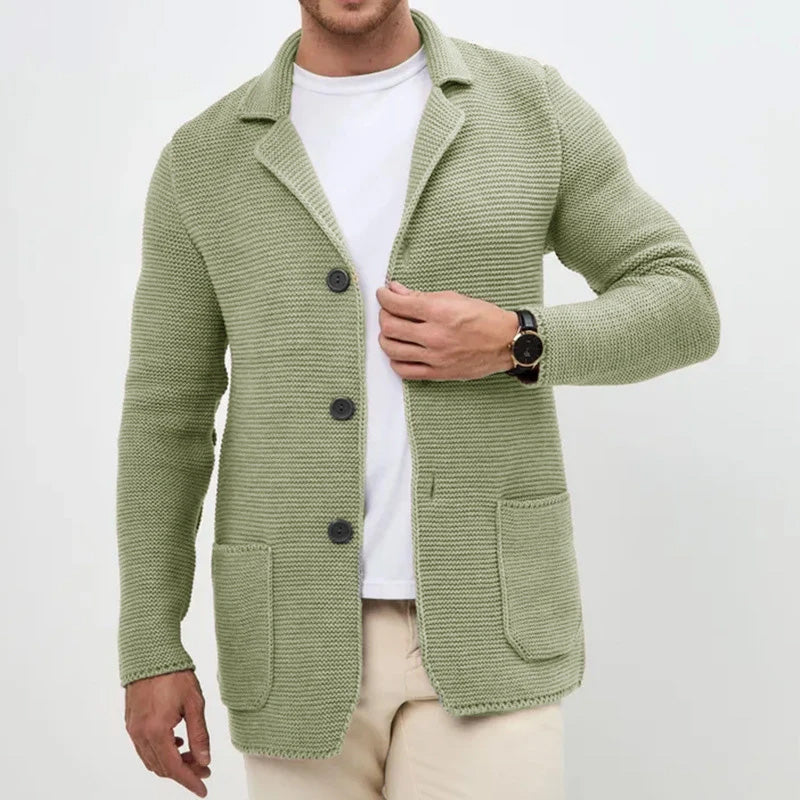 Cardigan Homme Boutonné Ajusté Casual 4