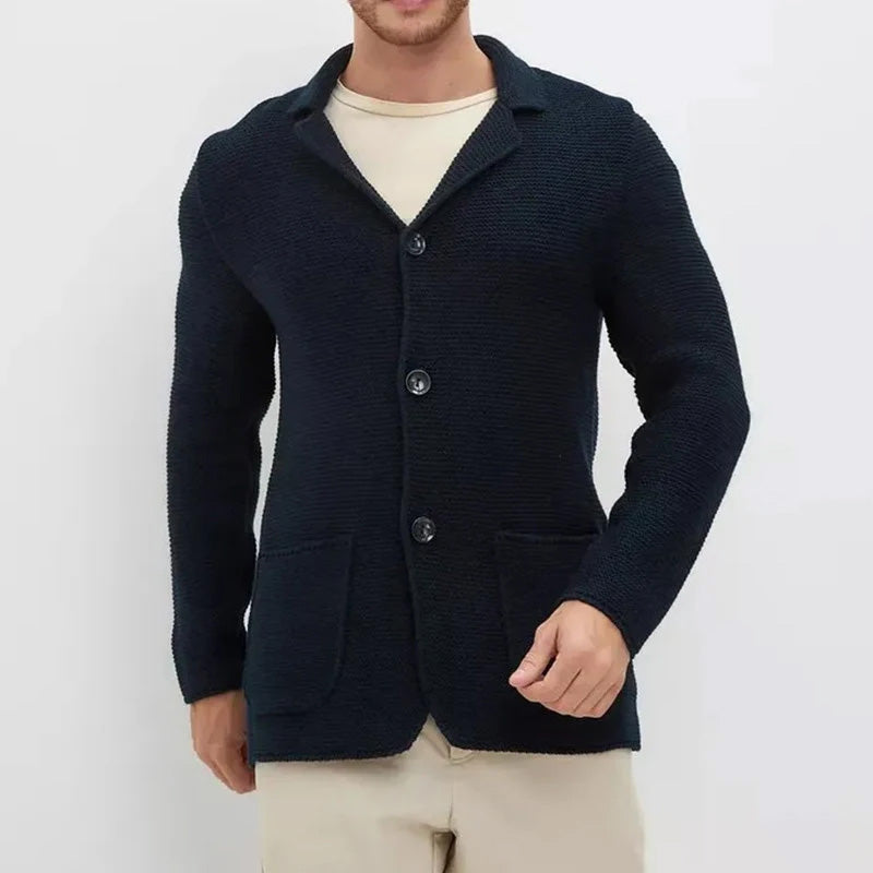 Cardigan Homme Boutonné Ajusté Casual 5