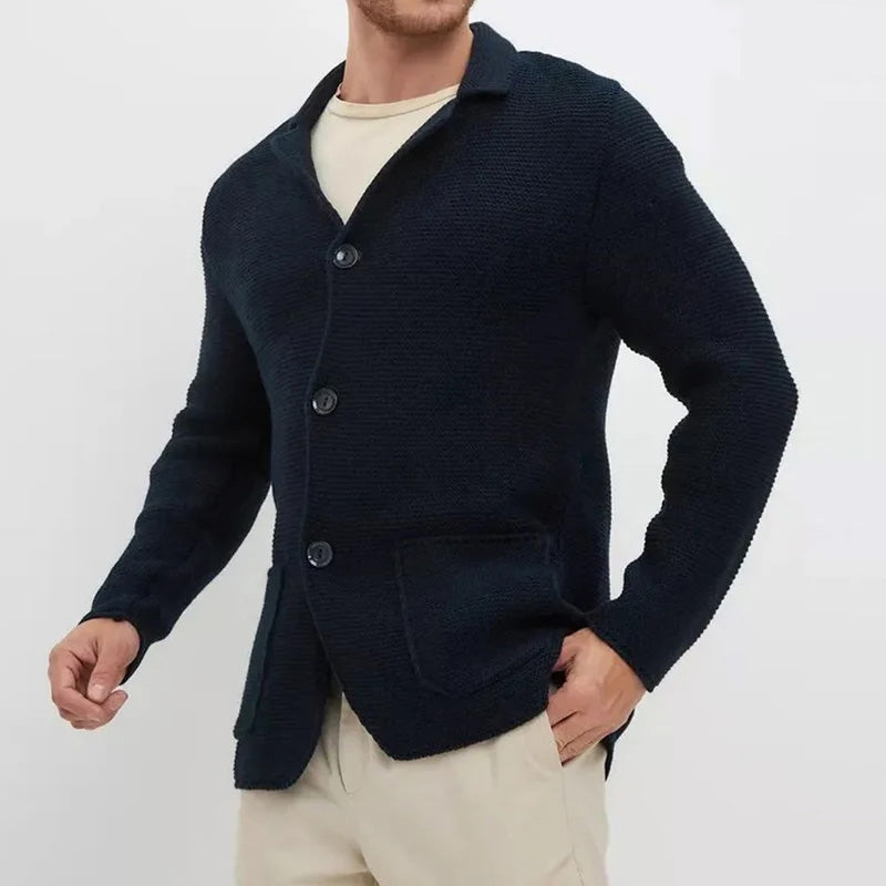 Cardigan Homme Boutonné Ajusté Casual 6