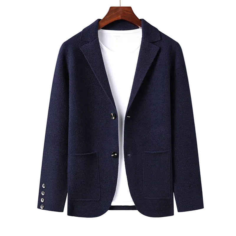 Cardigan Homme Chic à Col Rabattu avec Poches Décoratives 0