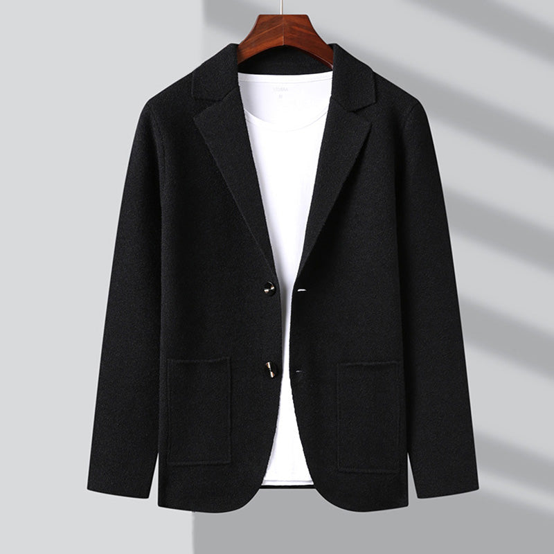 Cardigan Homme Chic à Col Rabattu avec Poches Décoratives 1
