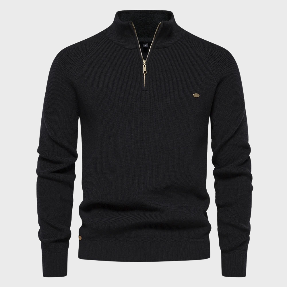Cardigan Homme Demi-Zip Automnal 1