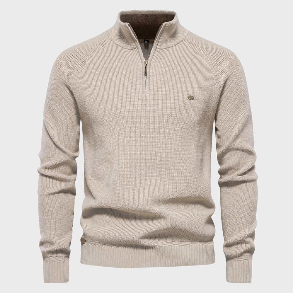 Cardigan Homme Demi-Zip Automnal 2
