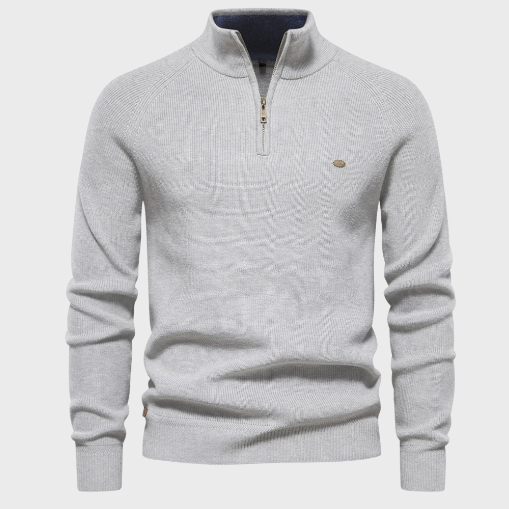 Cardigan Homme Demi-Zip Automnal 3