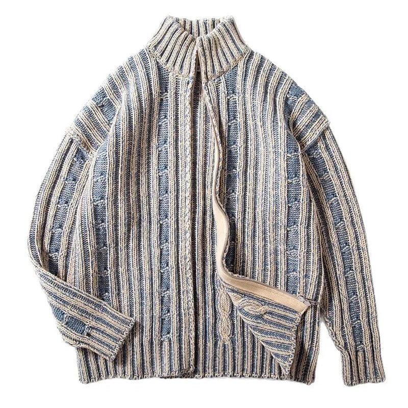 Cardigan Zippé Col Montant pour Homme 0