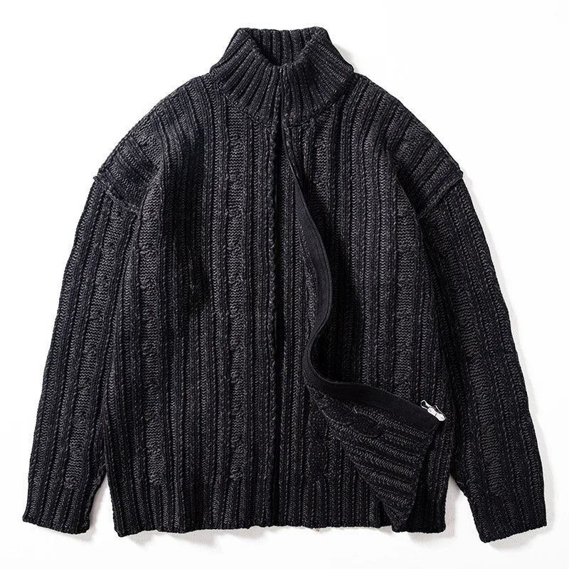 Cardigan Zippé Col Montant pour Homme 1