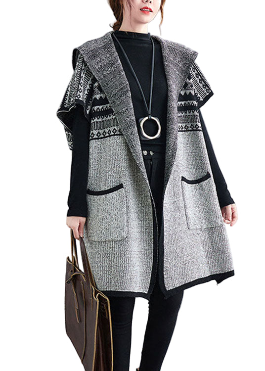 Cardigan à Capuche pour Femmes Style Boho 0