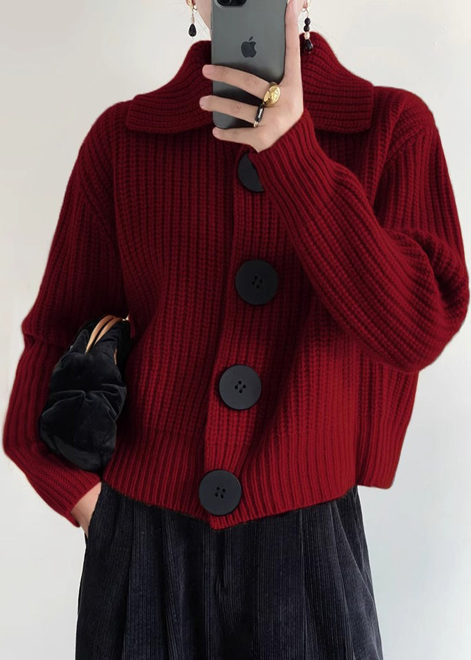 Cardigan en Tricot pour Femmes avec Col Peter Pan 1