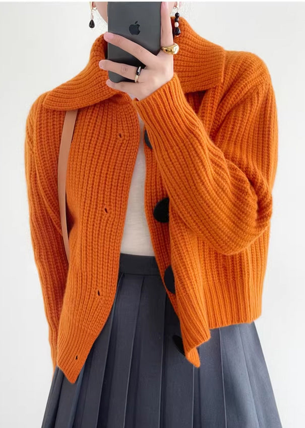 Cardigan en Tricot pour Femmes avec Col Peter Pan 2