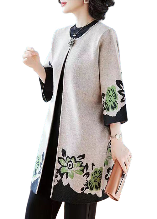 Cardigan en tricot Patchwork Imprimé pour Femme 2