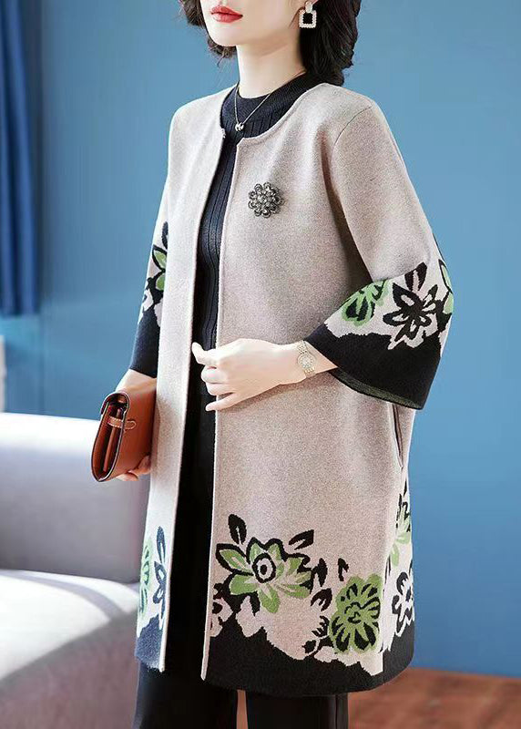 Cardigan en tricot Patchwork Imprimé pour Femme 3