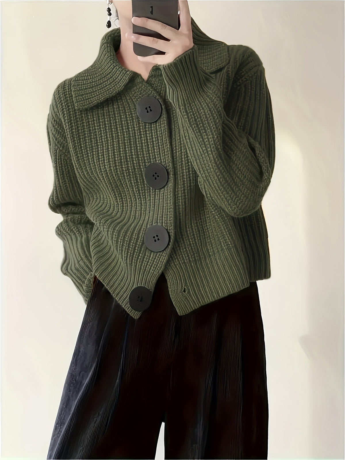 Cardigan pour Femme Style Surdimensionné 1