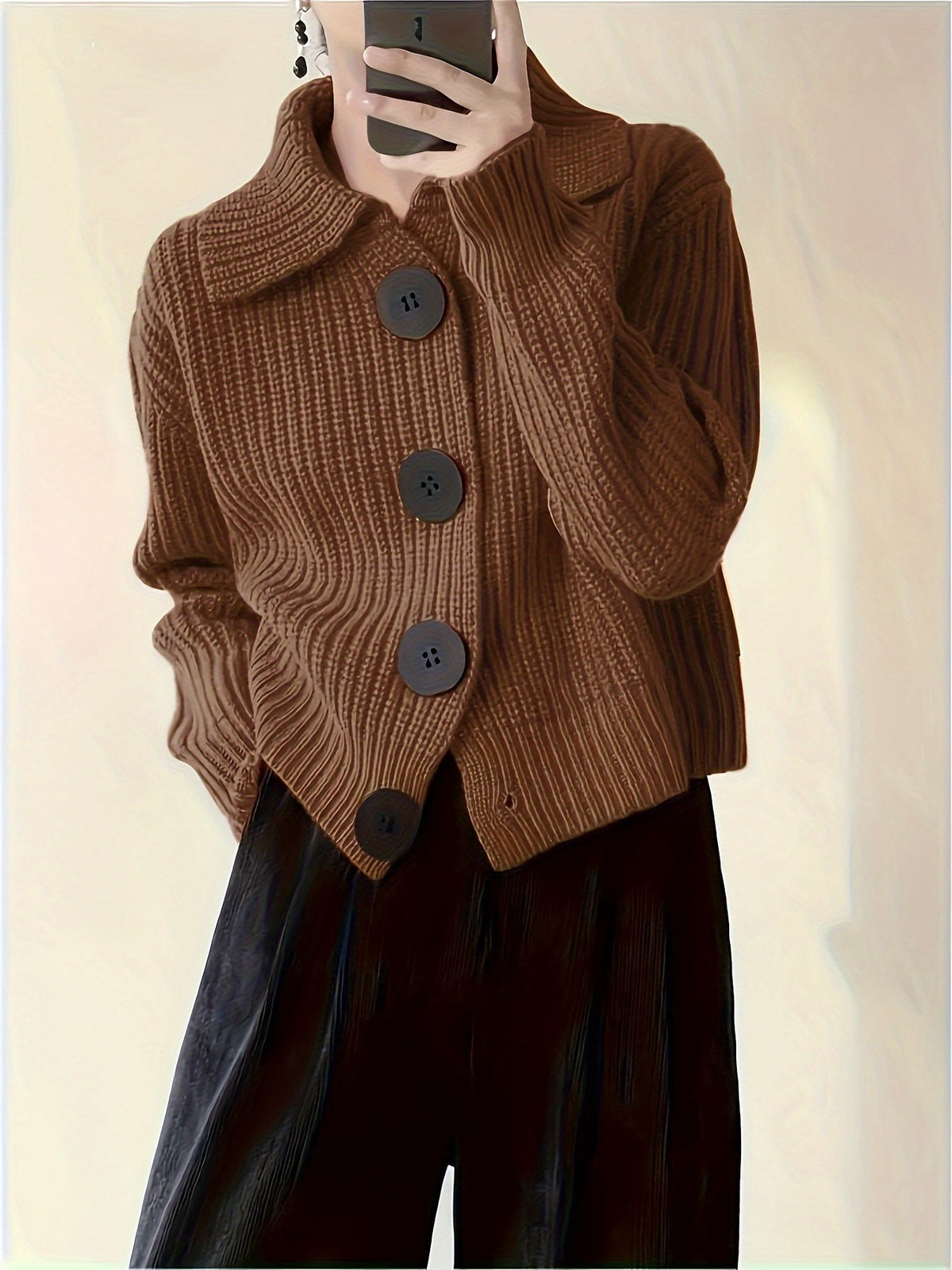Cardigan pour Femme Style Surdimensionné 2