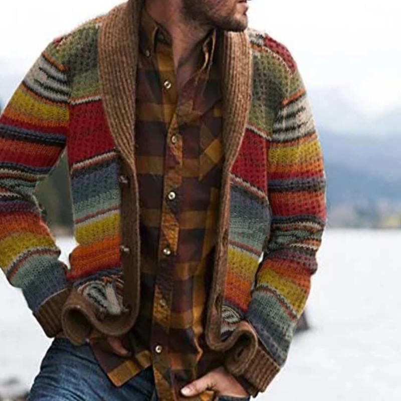 Cardigan pour Femme à Rayures Colorées 0