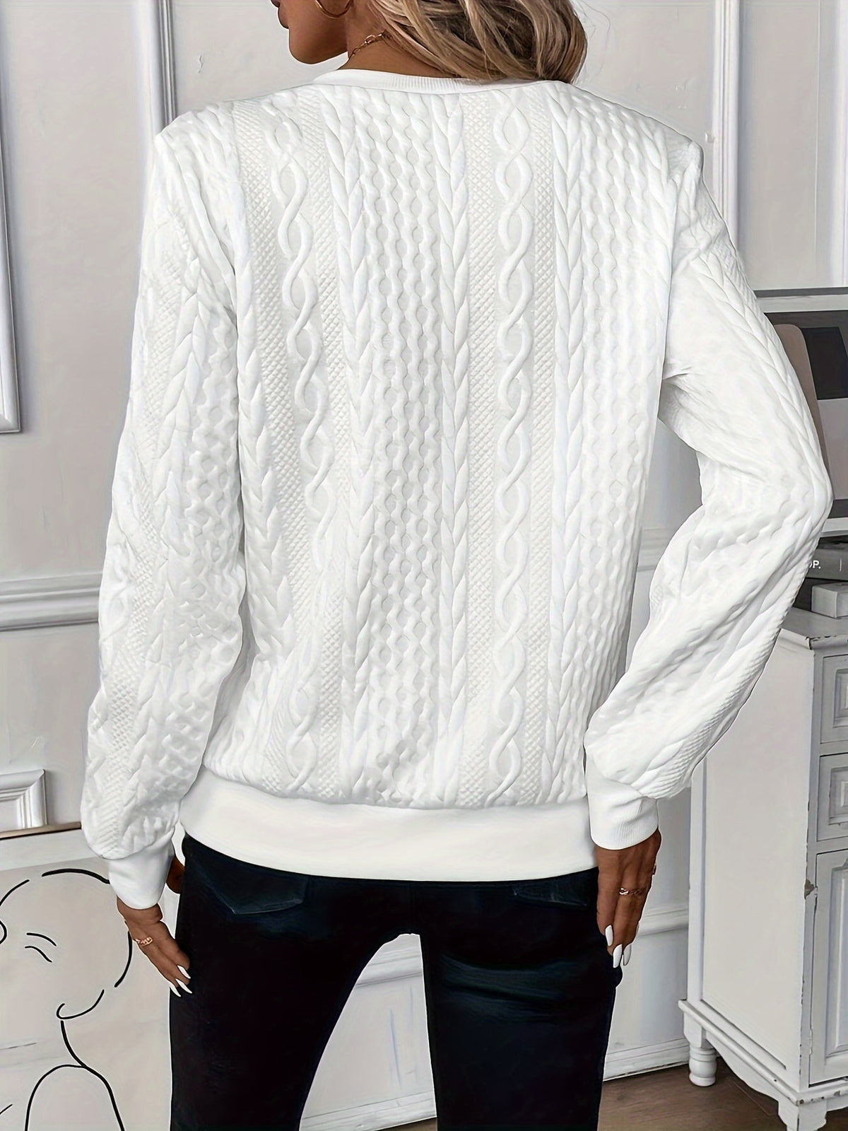 Cardigan pour Femmes Tricoté avec Fermeture Éclair 7