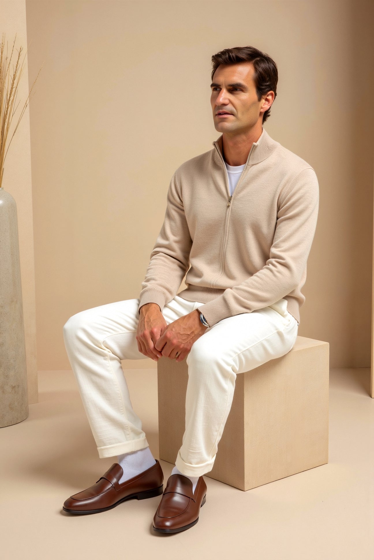 Cardigan pour Hommes Ajusté Chic 5