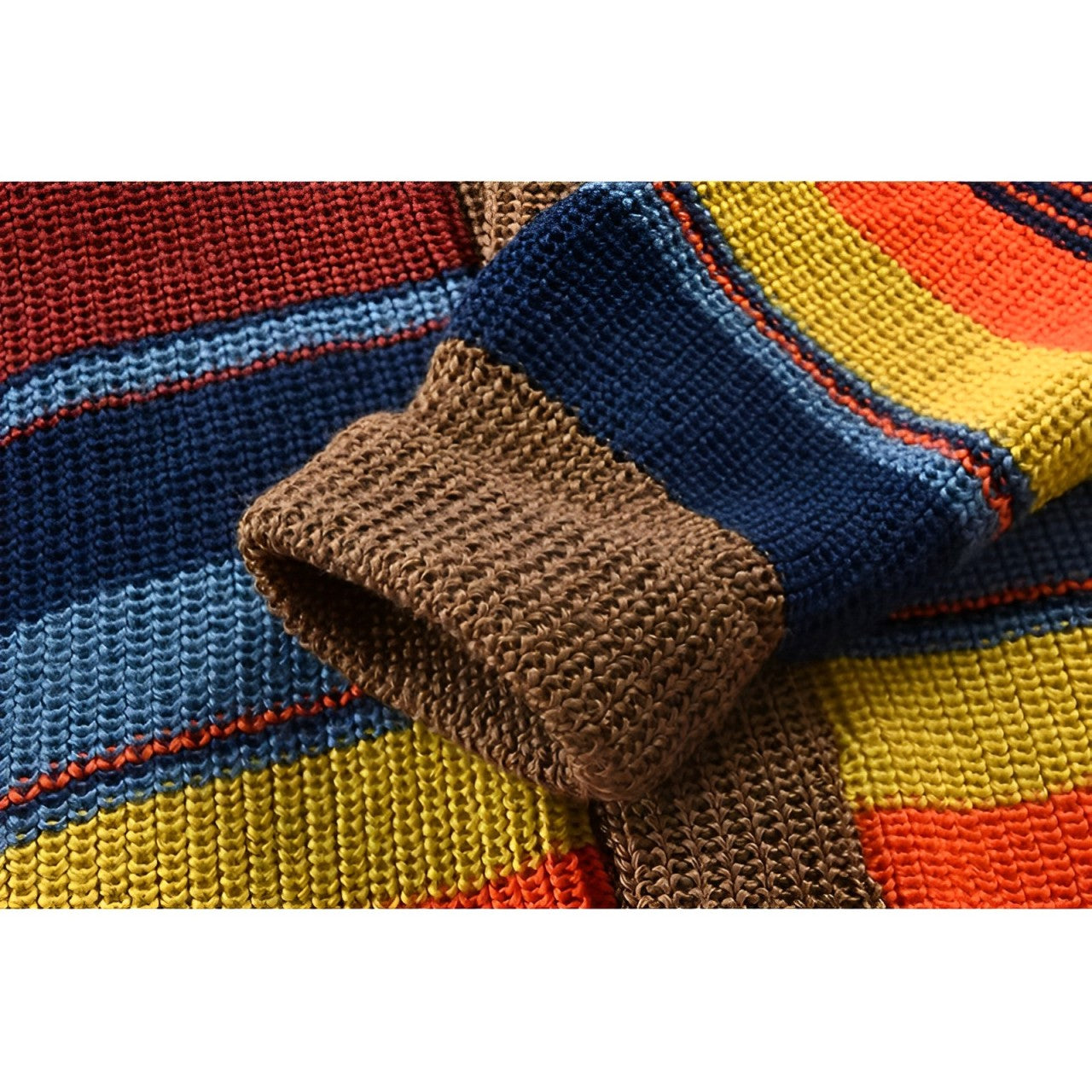 Cardigan pour homme à rayures colorées 5