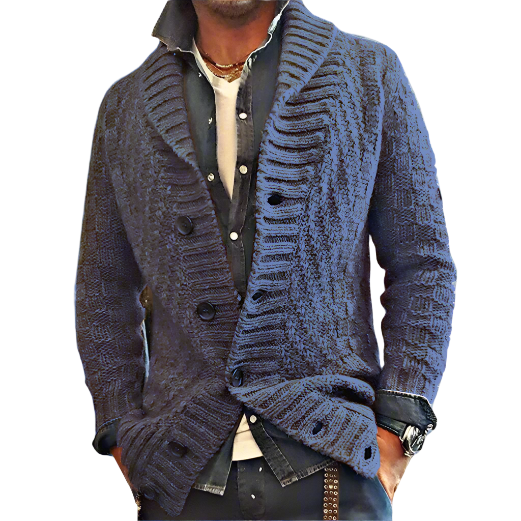 Cardigan pour hommes à col châle 1