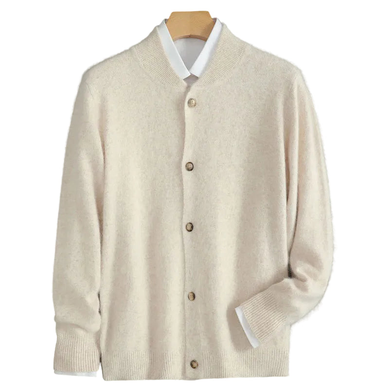 Cardigan pour hommes à col montant et design boutonné 5
