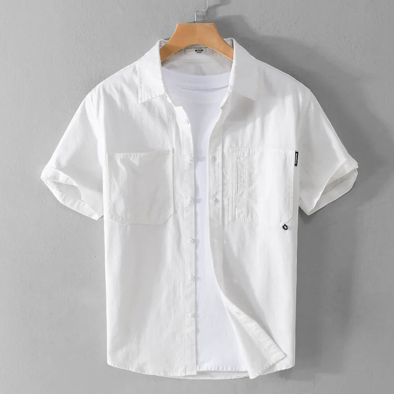 Chemise Homme Décontractée Coton Été 3