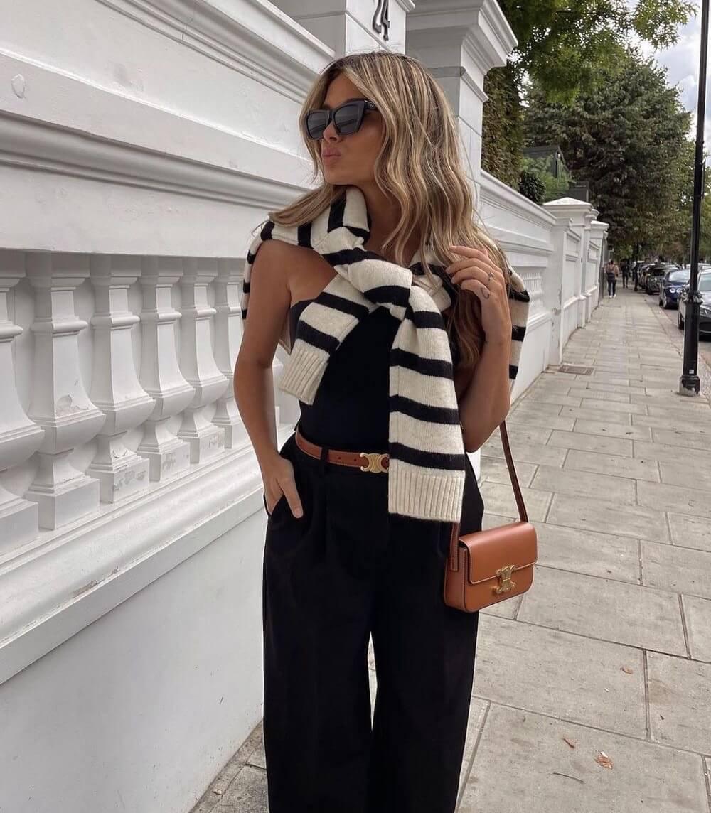 Ceinture Femme Luxe Cuir Noir avec Boucle Dorée Ajustable 6