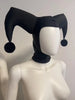 Chapeau de Cosplay Bouffon pour Femme Bicolore Noir et Rouge 1
