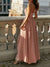 Robe Femme Longue Mousseline Élégante à Une Épaule-5