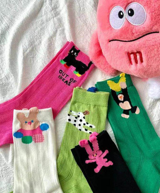Chaussettes Femme Mi-Mollet Style Coréen Motif Original 1