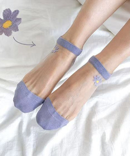 Chaussettes Femme Mi-Mollet Transparentes Style Décontracté 2