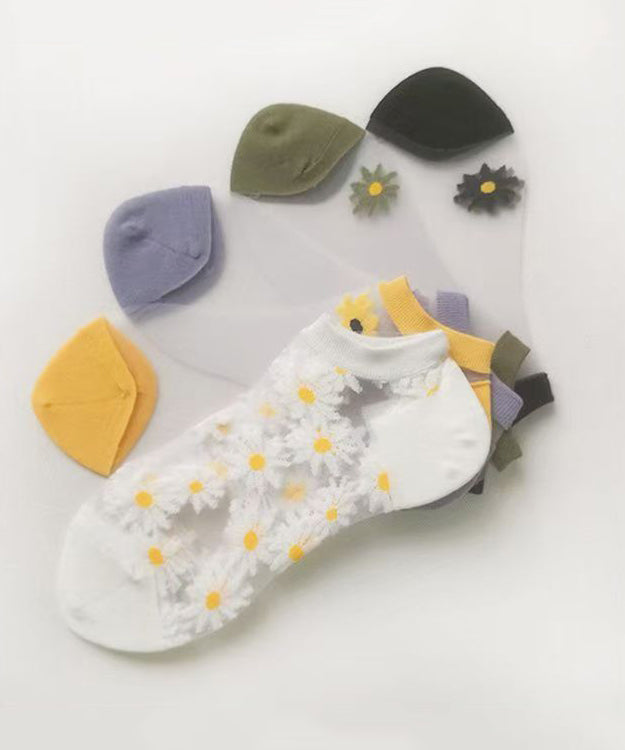 Chaussettes Femme Mi-Mollet Transparentes Style Décontracté 4