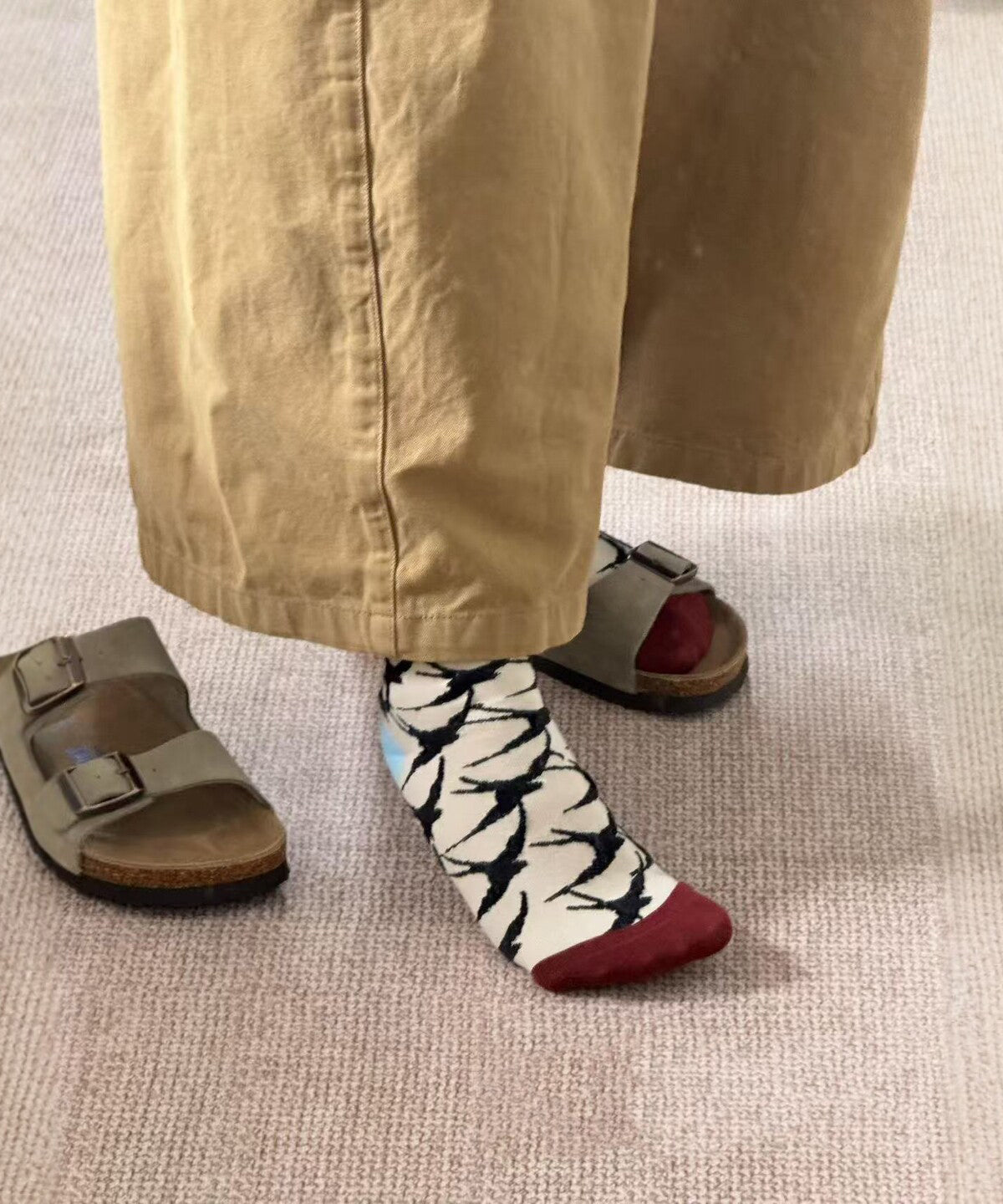 Chaussettes Homme Style Color Block Décontracté 1